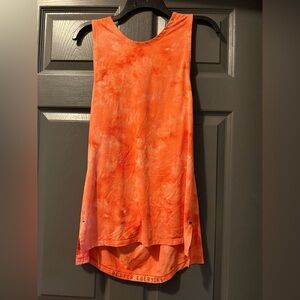 Lululemon Always Agile Tank Spray Dye Diamond Dye White Warm Coral